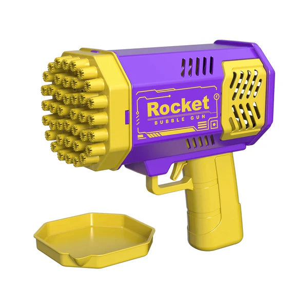 Electric 40-Hole Rocket Bubble Gun – Automatic Bubble Blaster for Kids