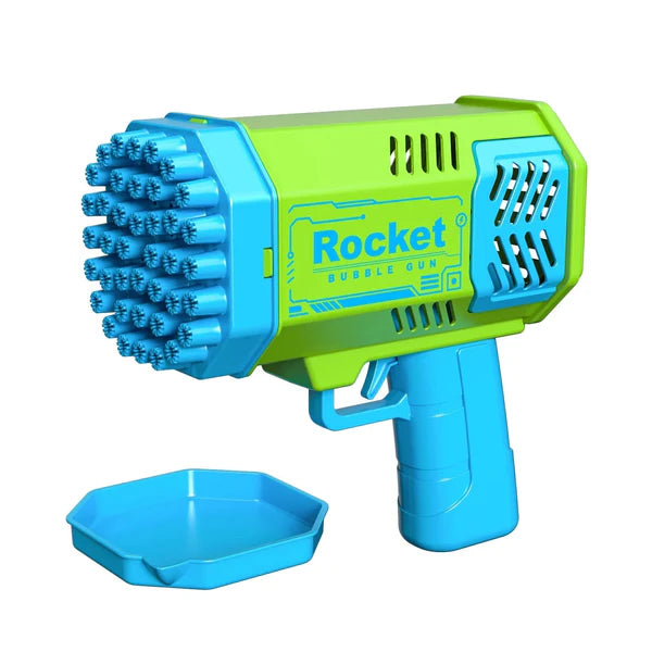 Electric 40-Hole Rocket Bubble Gun – Automatic Bubble Blaster for Kids