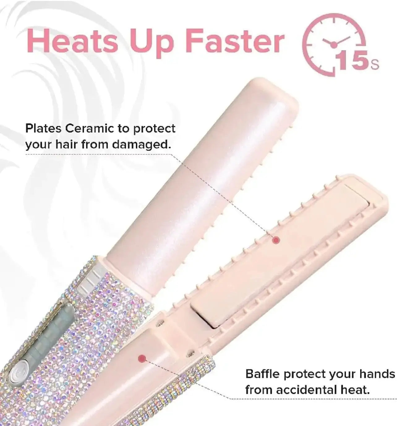 GEMSTONE PORTABLE HAIR STRAIGHTENER